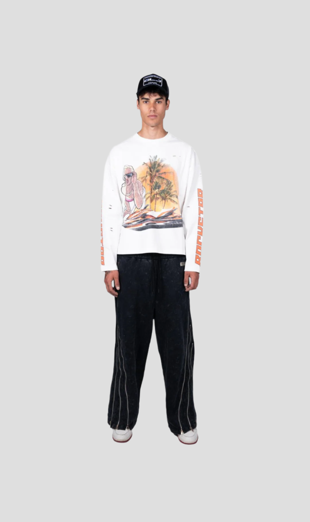 MIAMI ORANGE LONG-SLEEVE TEE