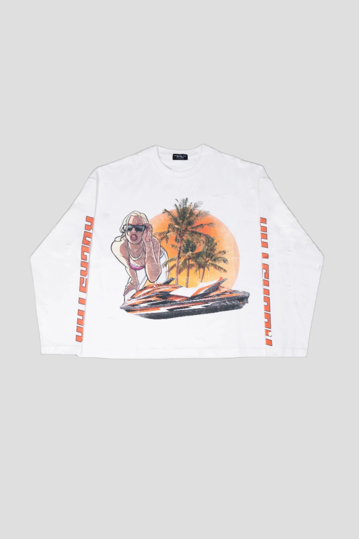 MIAMI ORANGE LONG-SLEEVE TEE
