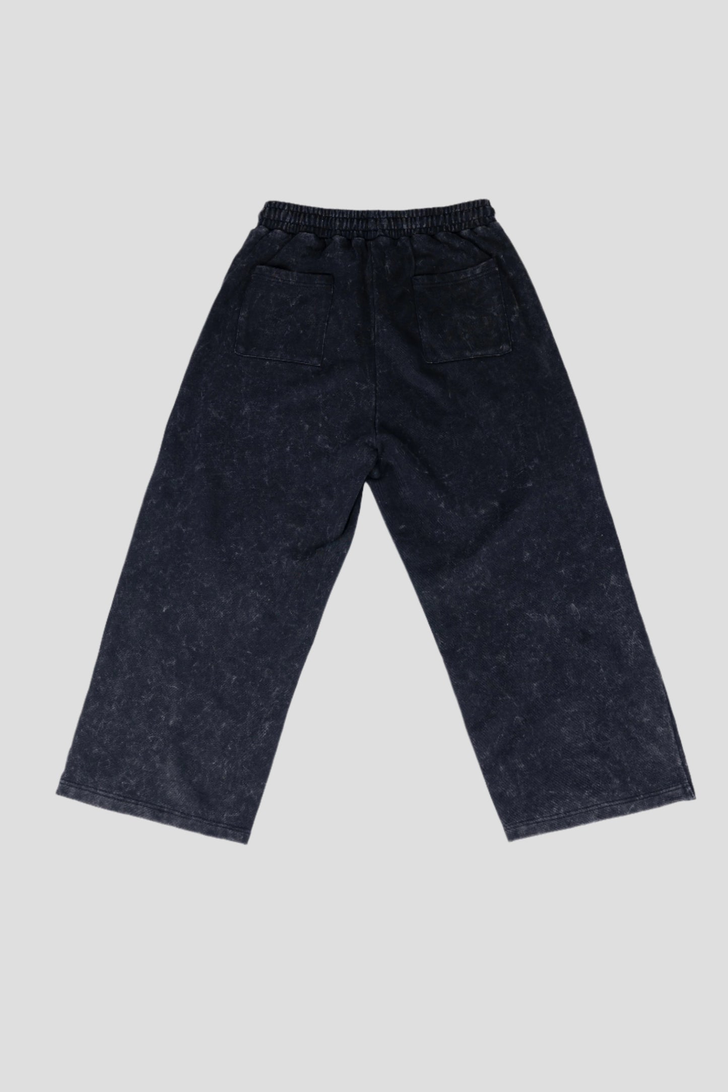 UNLOCKED FULL ZIP UP WASHED BLACK SWEATPANTS