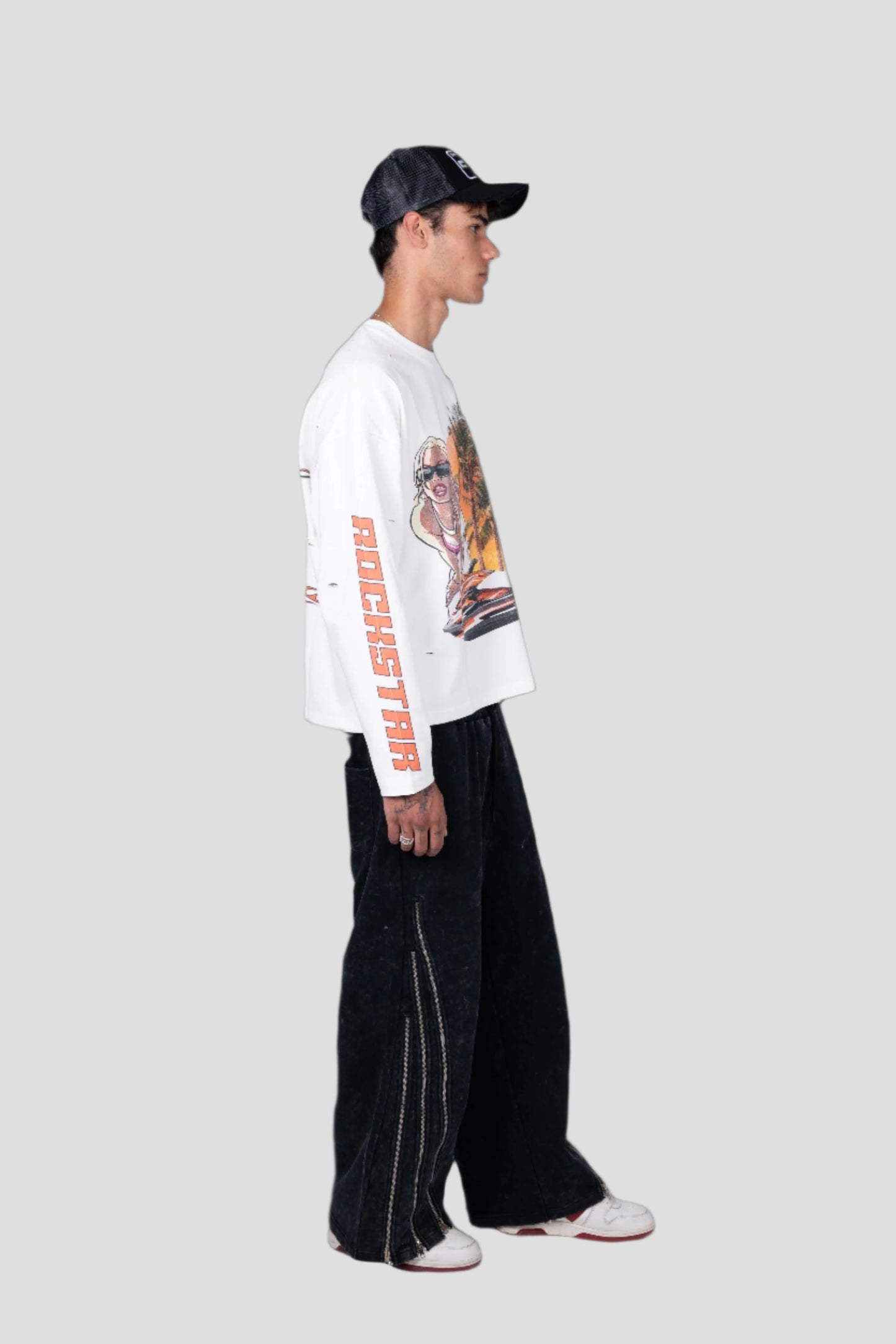 MIAMI ORANGE LONG-SLEEVE TEE