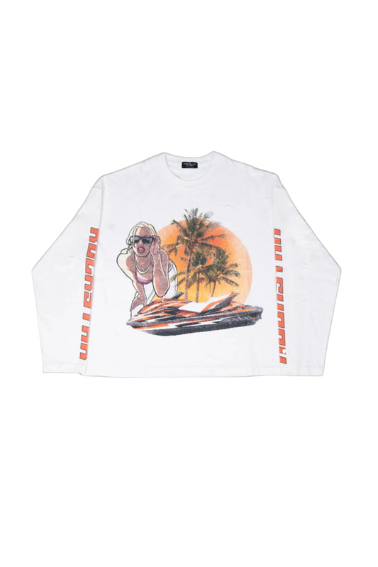 MIAMI ORANGE LONG-SLEEVE TEE